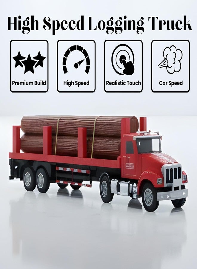 WireScorts Die Cast Metal Carrier Truck for Kids, Pull Back Trucks with Light & Sound, Alloy Metal Die Cast Truck for Boys - Red - Image 3